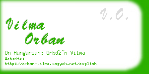 vilma orban business card